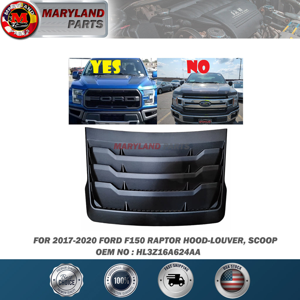 For 2017 to 2020 Ford F-150 Raptor Hood-Louver, Scoop HL3Z16A624AA