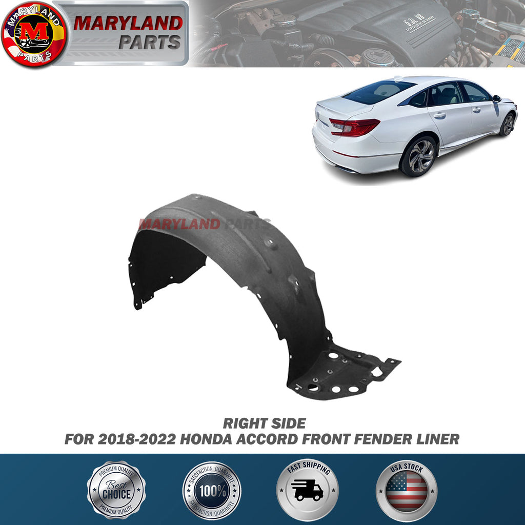 For 2018-2022 Honda Accord Front Right Fender Liner