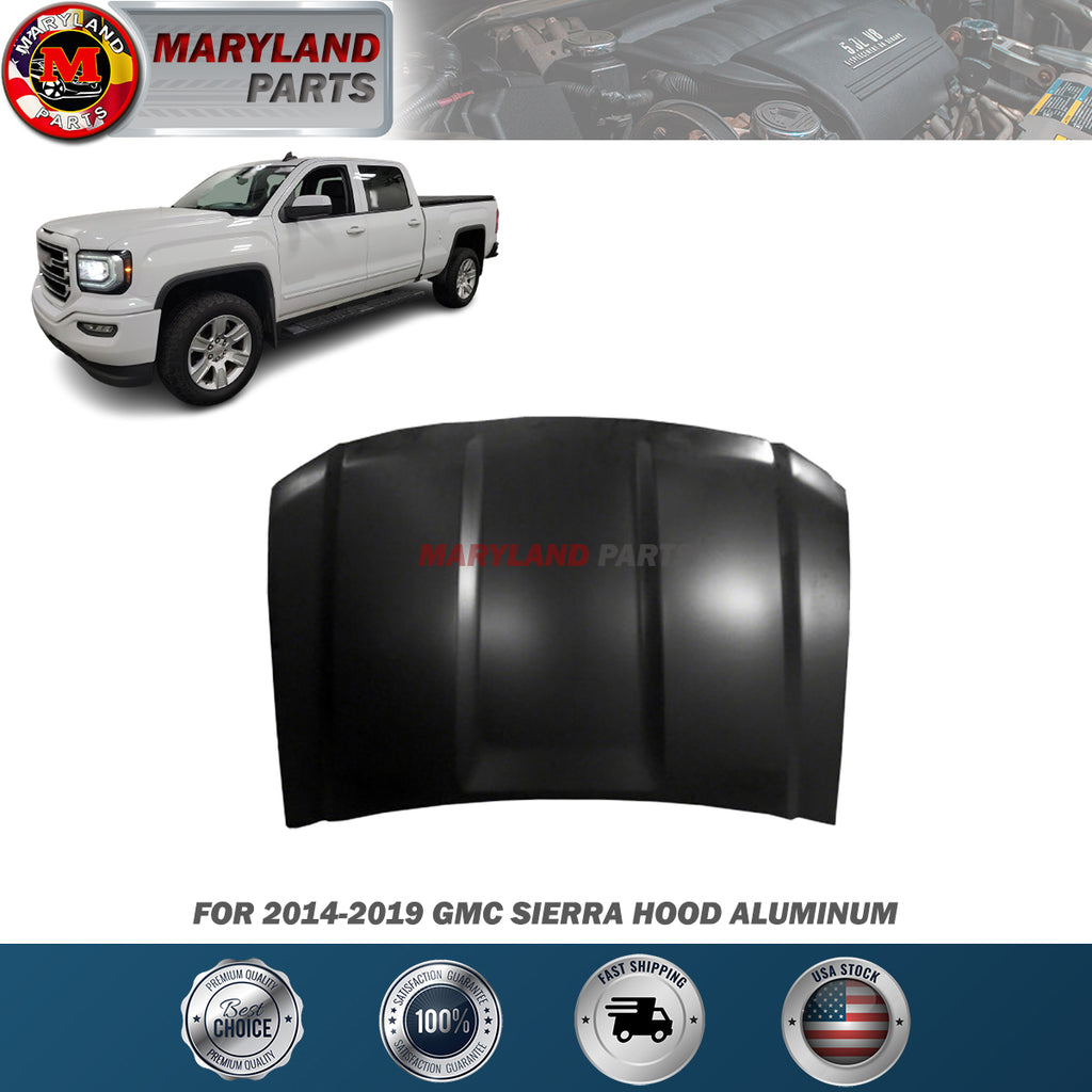 For 2014-2019 GMC Sierra Hood Aluminum