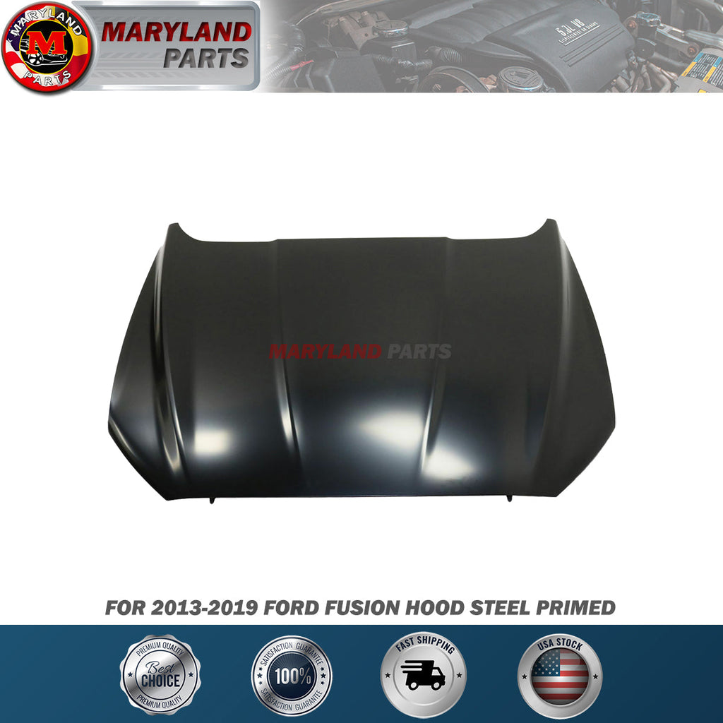 For 2013-2019 Ford Fusion Hood Steel Primered Primed