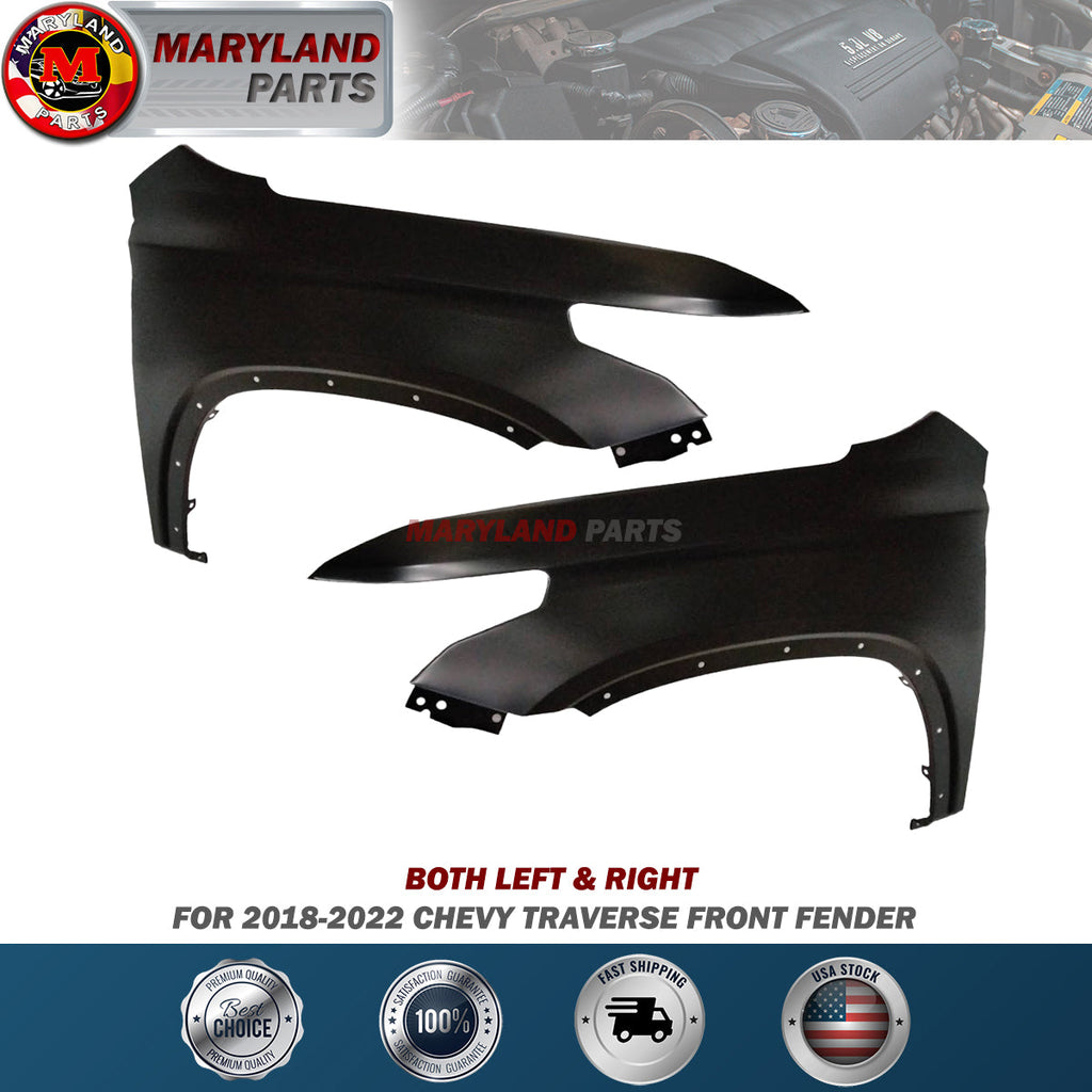 For 2018-2022 Chevy Traverse Front Fenders Both Left & Right