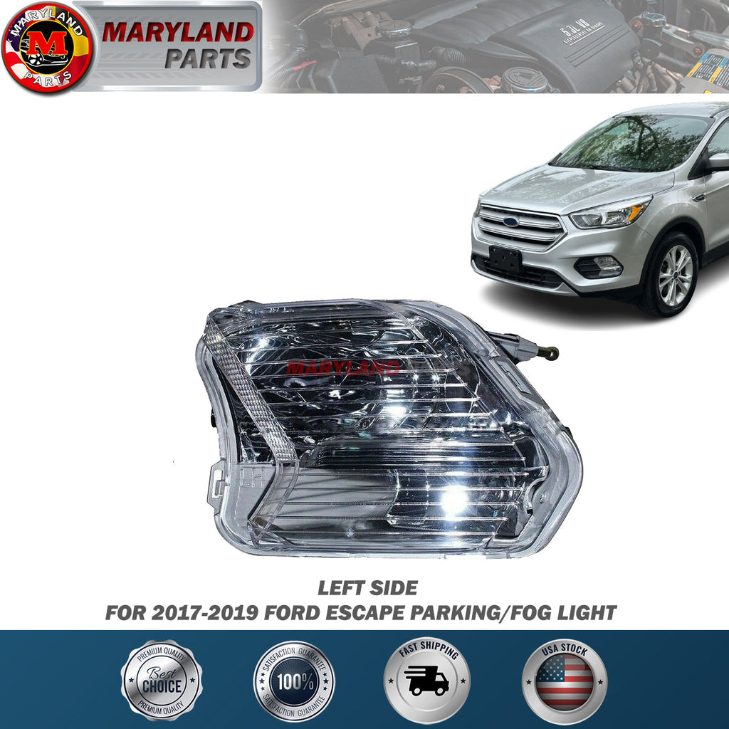 Premium Quality for 2017-2019 Ford Escape Fog Light Park Lamp Left Driver Side