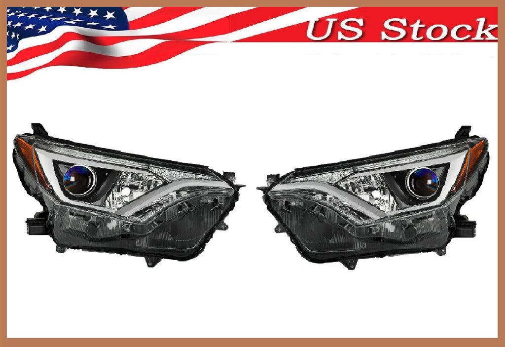 For 2016-2018 Toyota RAV4 Halogen Headlight Headlamp Replacement Left+Right