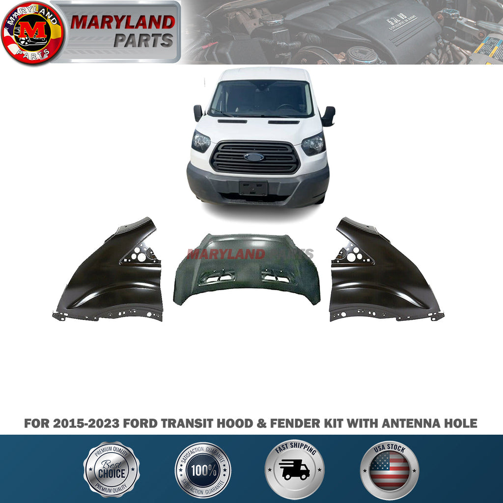 For 2015-2019 Ford Transit Hood & Fender Kit With Out Antenna Hole