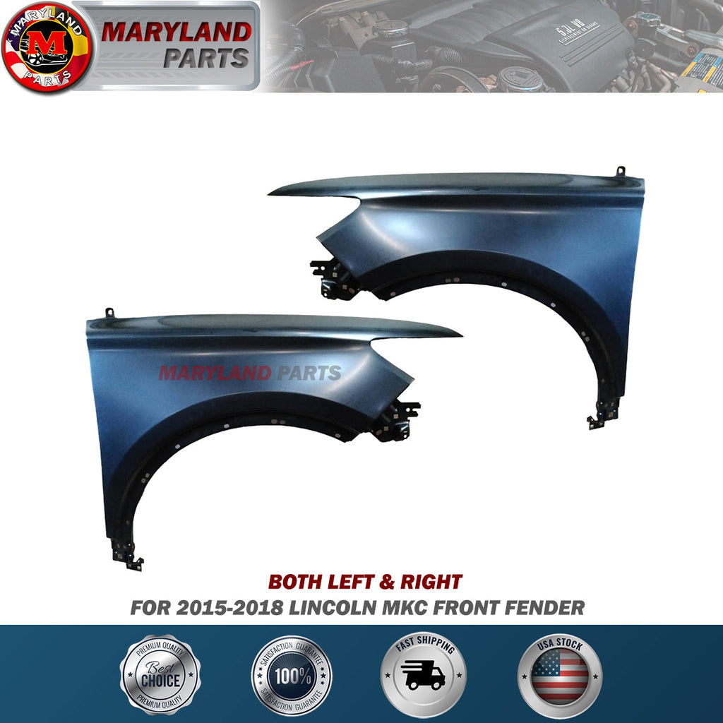 For 2015-2018 Lincoln MKC Front Fenders Both Left & Right