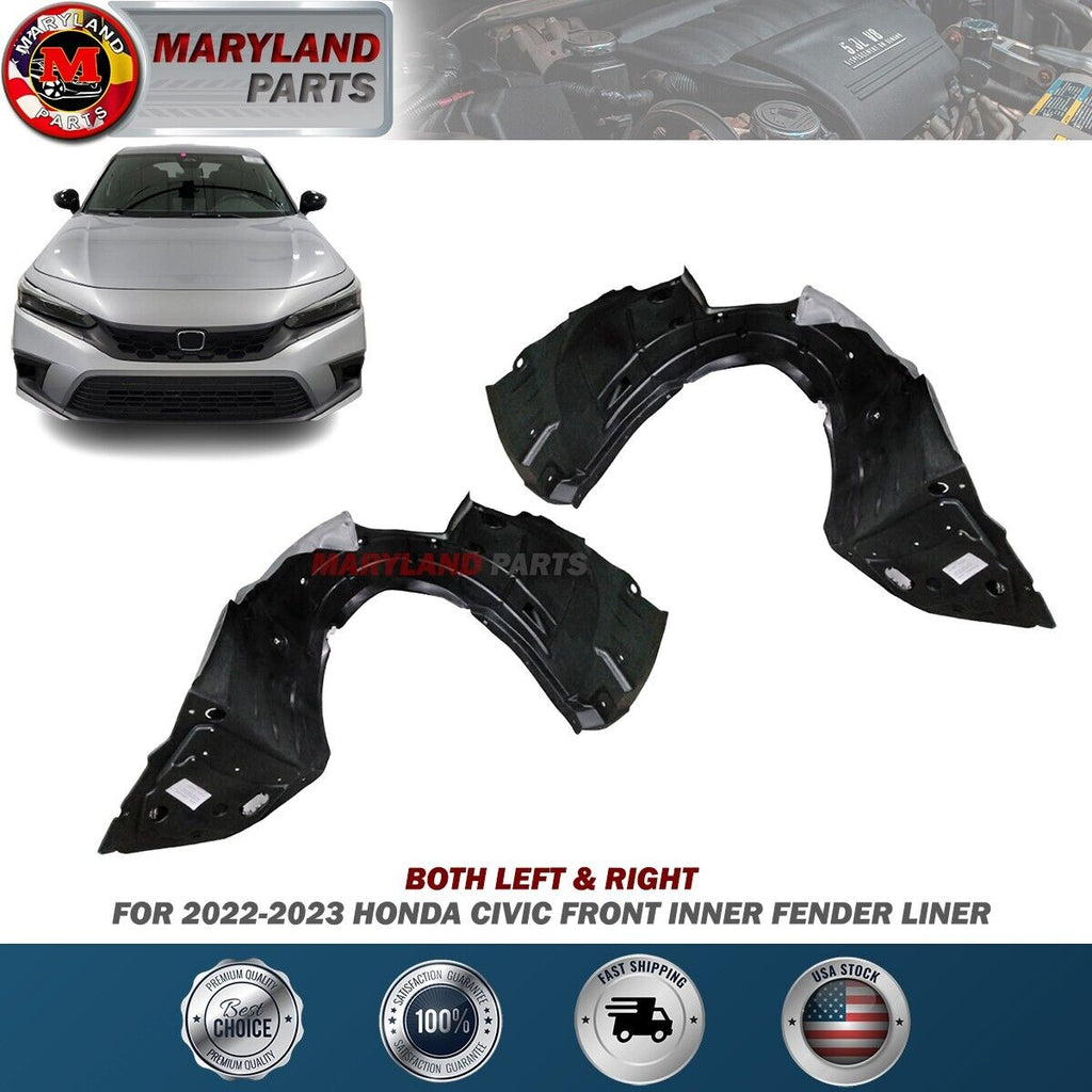 For 2022-2023 Honda Civic Both Left & Right Front Inner Fender Liner