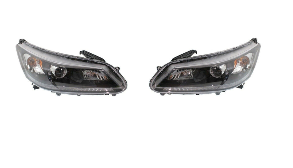 For 2013-2015 Honda Accord Sedan Headlights Halogen Headlamps Left+Right