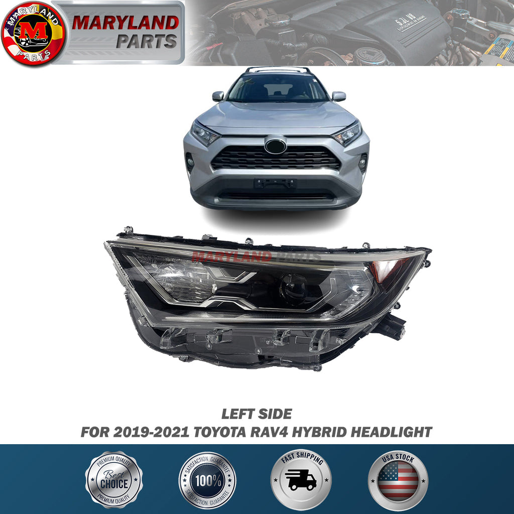 For 2019-2021 Toyota RAV4 Hybrid Headlight Left / Driver Side -