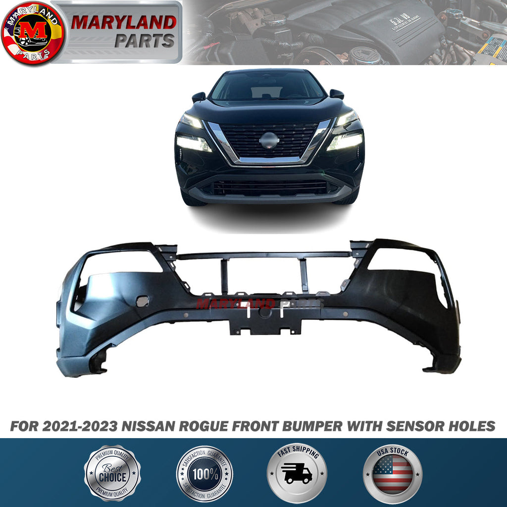 For 2021-2023 Nissan Rogue Front Bumper With Sensor Holes