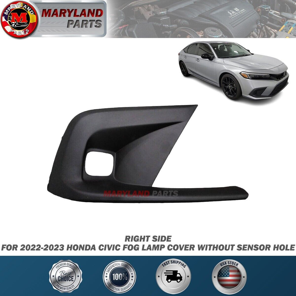 For 2022-2023 Honda Civic Right Fog Lamp Cover without Sensor Hole