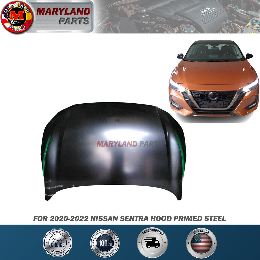 For 2020-2022 Nissan Sentra Hood Primed Steel