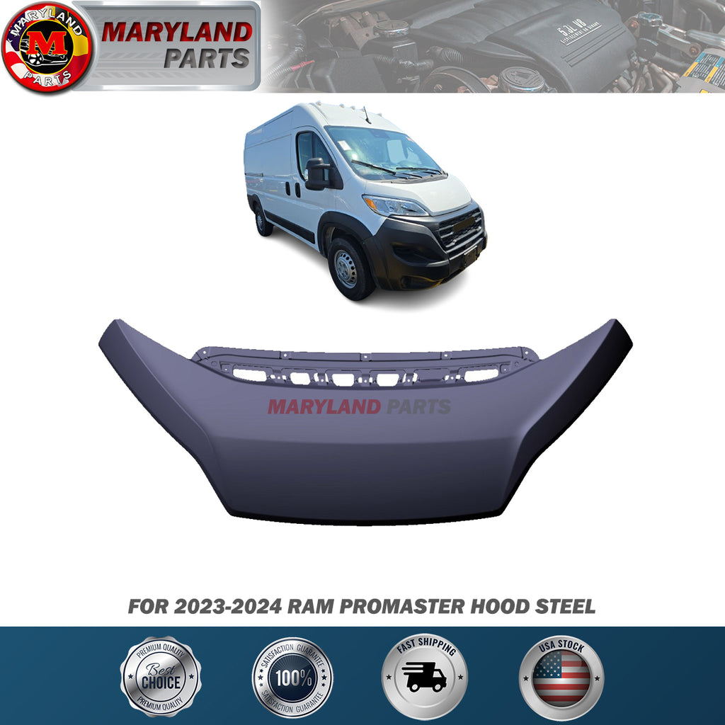 For 2023-2024 RAM Promaster Hood Steel