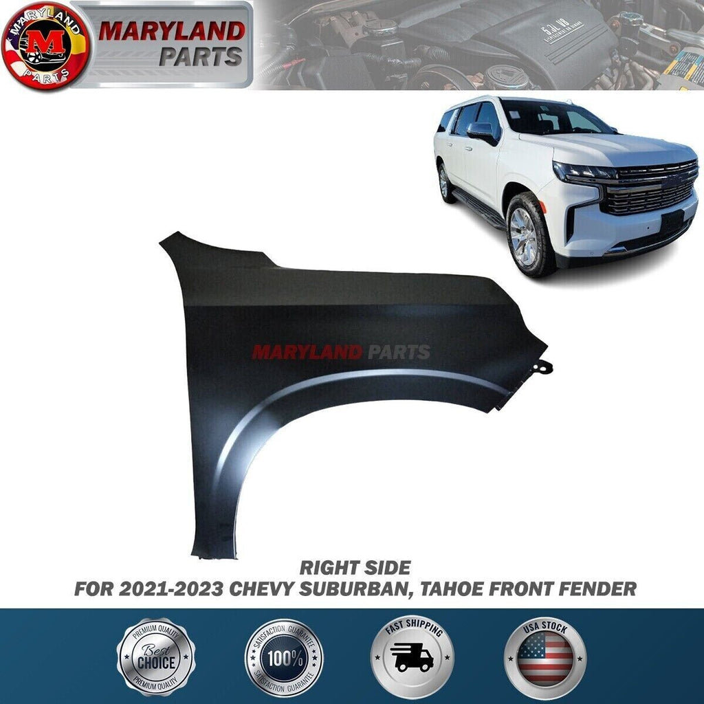 For 2021-2023 Chevy Suburban, Tahoe Aluminum Hood and Steel Fenders