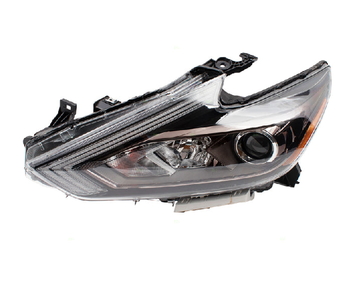 For 2016-2018 Nissan Altima Headlights Halogen W/O LED DRL Black Left Side