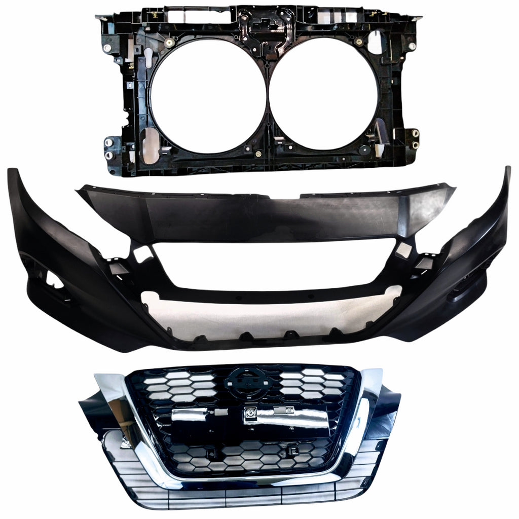 For 2019-2021 Nissan Altima Front Bumper, Grille and Radiator Support